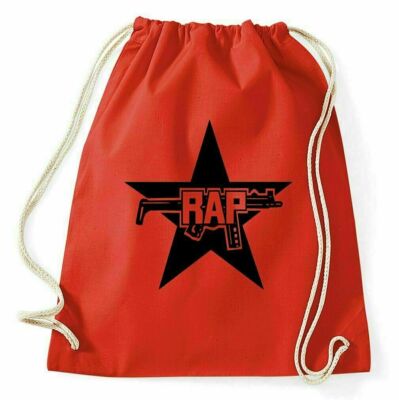 RAP Turnbeutel Hip Hop Punk Punkrap Sportbeutel Jutebeutel Rucksack Logo Raf