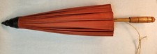Vintage Japanese Wagasa Umbrella Parasol Bangasa, Deep Orange