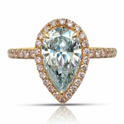 MERR CARAT PEAR SHAPED FANCY BLUE DIAMOND