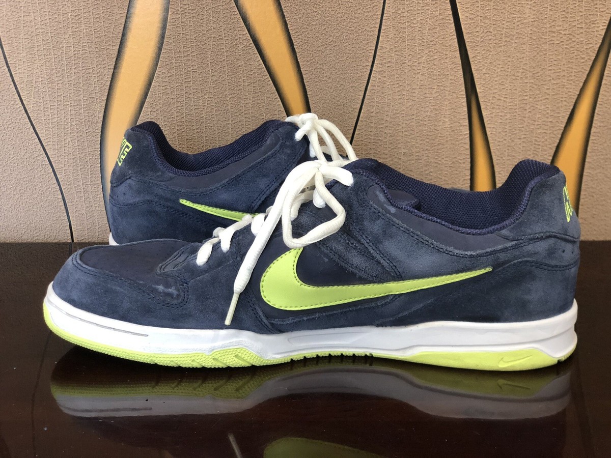VINTAGE Nike Zoom Encore 6.0 Dark Blue Neon Green White SB 13