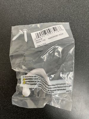 Ives Low Profile Single Cast Aluminum Wardrobe Hook with 5/8