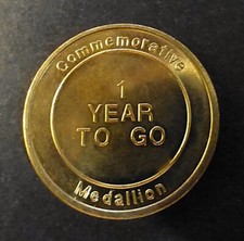 SYDNEY 2000 OLYMPIC GAMES - 1 YEAR TO GO UNCIRCULATED COMMEMORATIVE MEDALLION