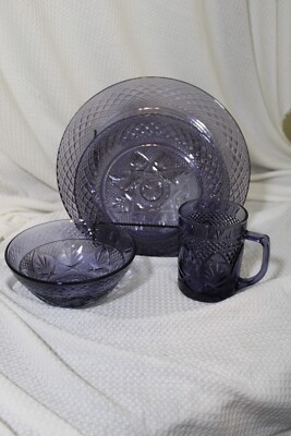 luminarc cristal d'arques durand amethyst dinnerware