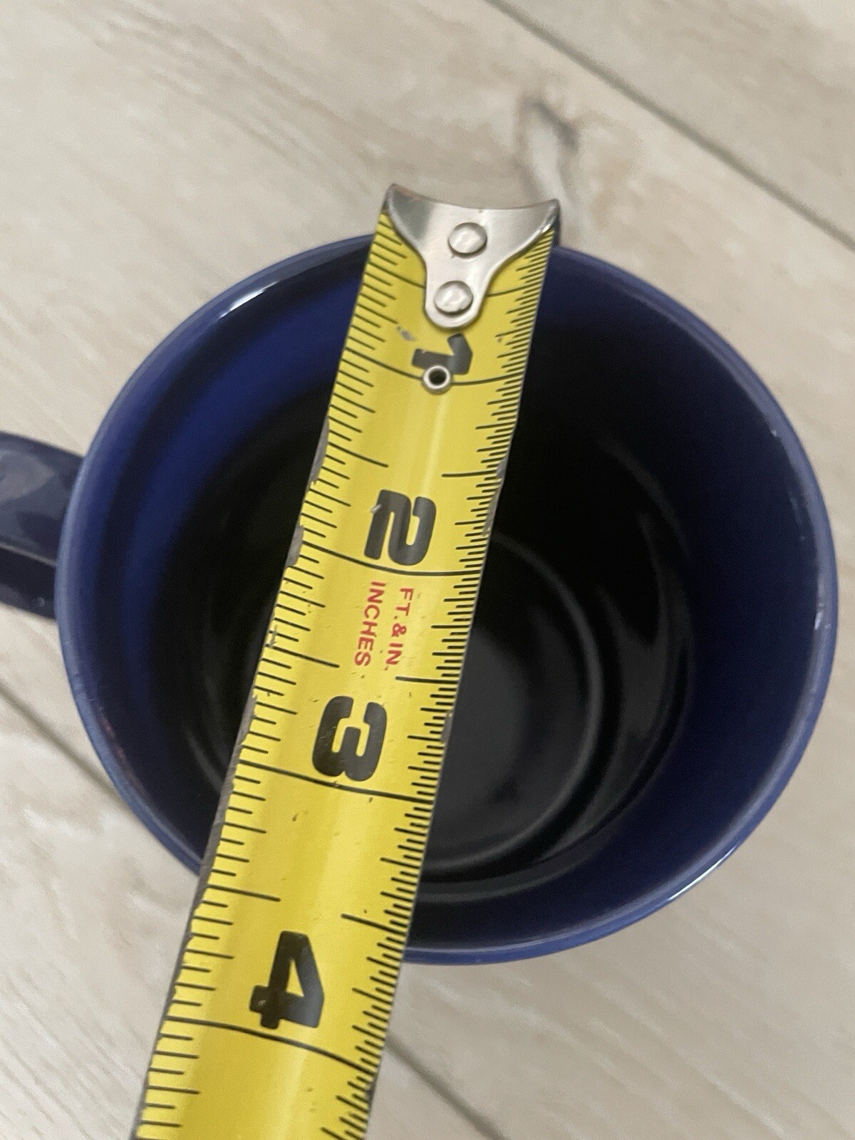 NEW Chic & Tonic Blue Mug Cup Winter Ceramic 16 oz White Snowflakes Christmas