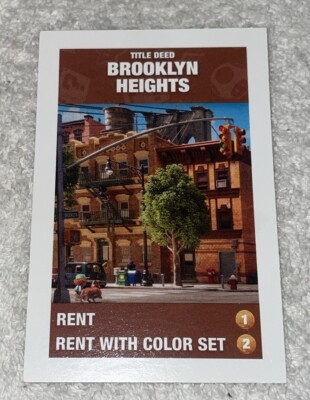 2023 Super Mario Bros. Movie Ed. Monopoly Brooklyn Heights Card Replacement Pc
