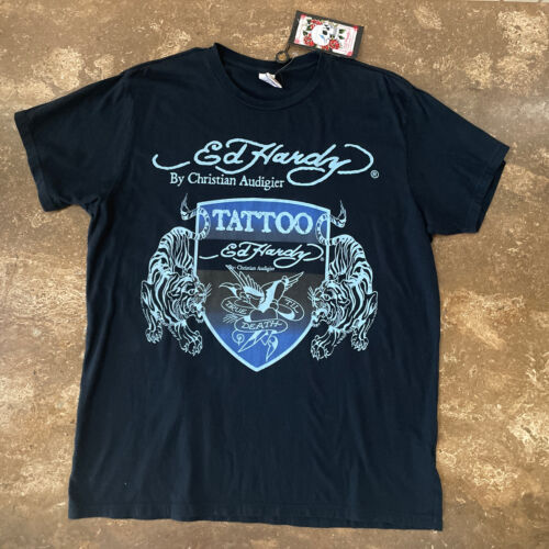 NWT Ed Hardy Designs Christian Audigier Tattoo T-Shirt XL USA - Picture 8 of 17