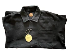 $159 NWT COMMON PEOPLE Black Granby Hybrid mens Large Jacquard Over shirt Jacket