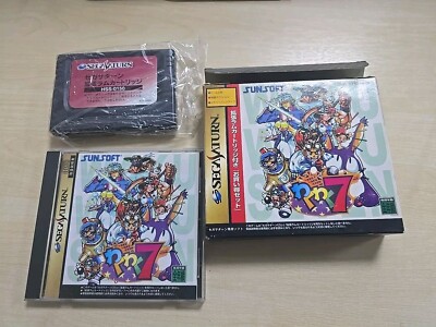 Waku Waku 7 Seven + Ram Cartridge Sega Saturn NTSC-J