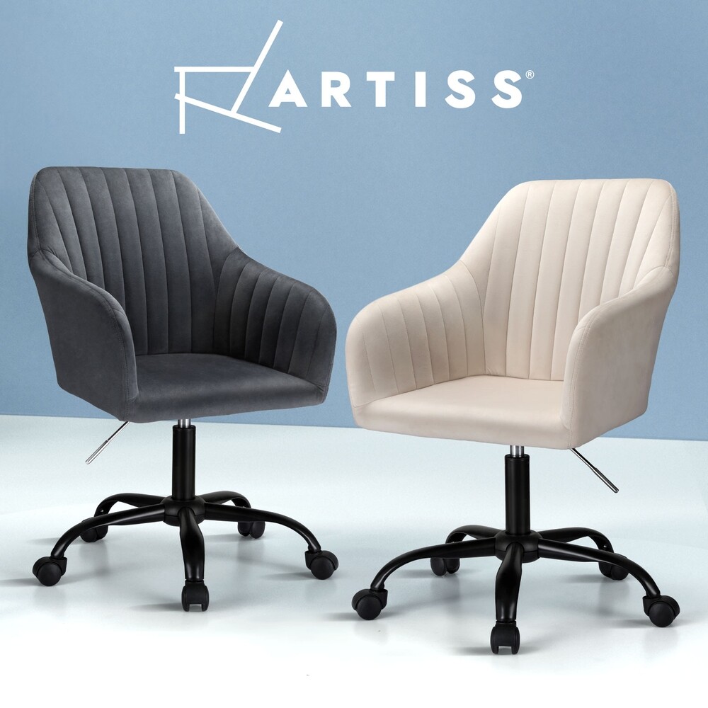 Artiss Office Chair Computer Desk Chairs Velvet Fabric Work Seat
