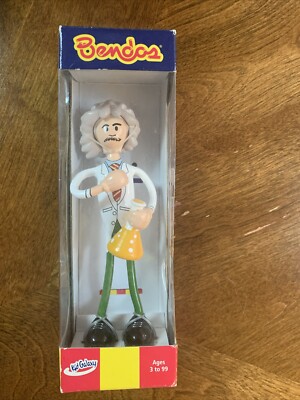 RARE Vtg 2001 Bendos Prof Neutron Scientist 5'' Bendable Figure NOS Dob 4/14 Pose