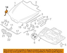 BMW OEM 97-03 525i Hood Grille Hood Components-Safety Catch 51238172164