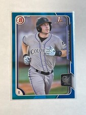 Brian Mundell 2015 Bowman Draft Paper Blue Refractor /150 #153 Rockies Rookie