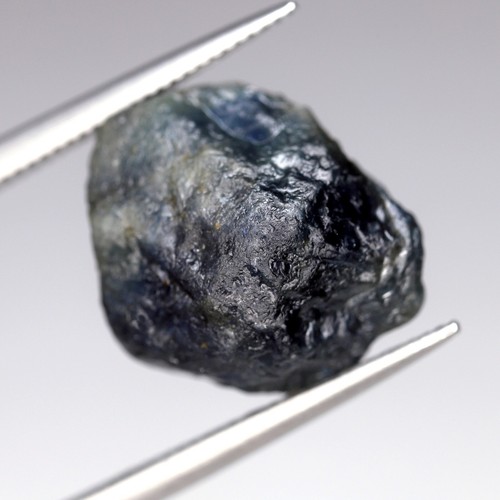 Astounding Certified 7.15ct Natural Blue Sapphire Madagascar Rough 14x11mm - Picture 5 of 10