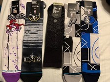 Stance Mens Basketball Socks Lot Of 5 Size Large