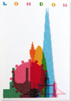 Bead embroidery kit New London needlework kit Art canvas beadwork pattern
