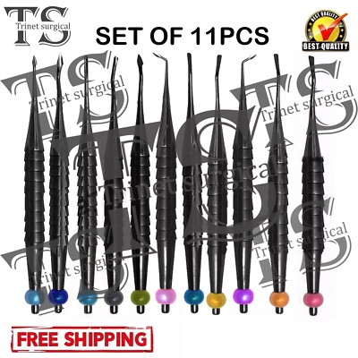 New 11pcs PDL Root Elevator Proximator Luxating Spade Dental Instruments A+