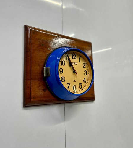 JAPAN Maritime Original Vintage Old Industrial SEIKO Wall Clock - Persian Blue - Bild 2 von 8