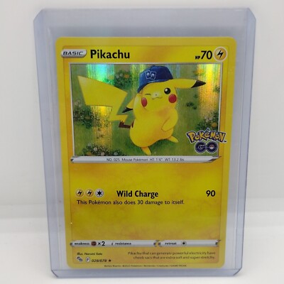 Pikachu 028/078 Pokemon GO Holo Rare 2022 Pokmon TCG Card NM-Mint | eBay