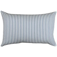 Navy Blue Ticking Stripe XL Rectangular Cushion. Nautical Inspired. 23x15" XL
