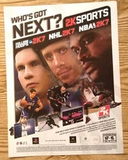 2K Sports Video Games Promo 2006 Print Ad/Poster JJ Reddick Shaquille O'Neil Pic