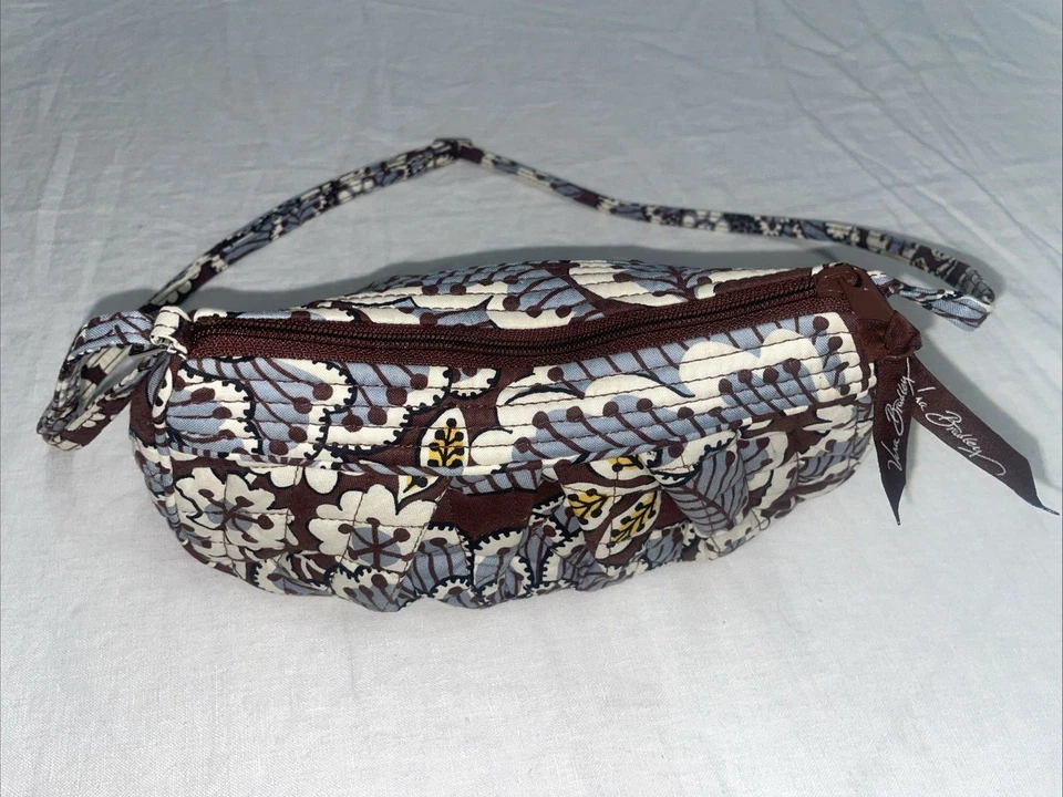 Mini Cartera Bandolera Pequeña Vera Bradley Retirada Bloom Frannie Marrón Azul Blanco Foto 4 de 4