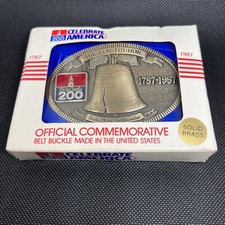 New Vintage 1987 Texoma Limited Edition Constitution Liberty Bell Belt Buckle