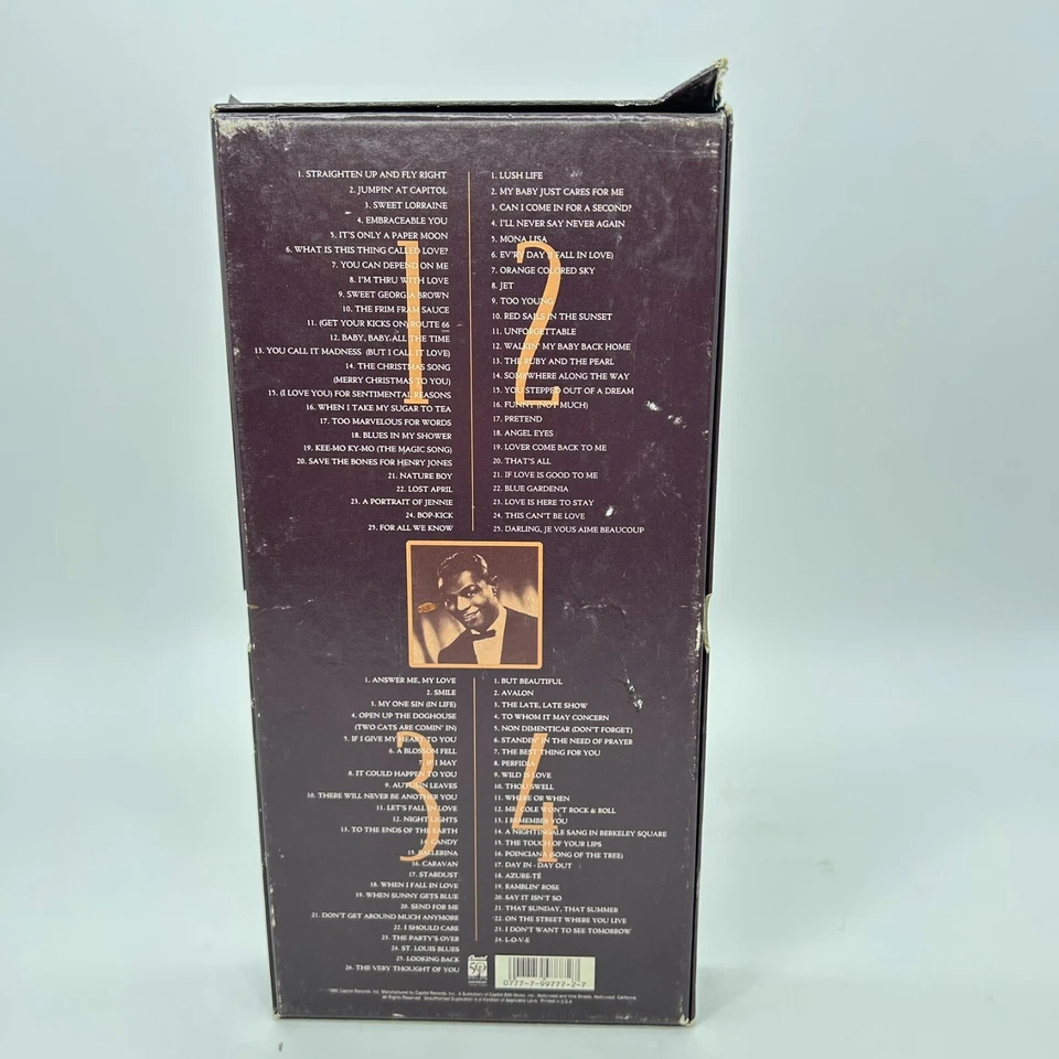 Nat King Cole 4 Compact Discs Boxed Set W/Booklet D 217061 Capital Records 1992 Foto 4 de 4