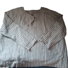 Nest Robe Striped Linen Long Sleeve Shirt L Spring/Summer Used -From Japan