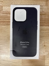 Genuine Apple iPhone 13 Pro Silicone Case with MagSafe MM2K3ZM/A, Midnight Black