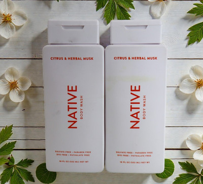 Native Body Wash Citrus Herbal Musk 18 oz Sulfate Free New - (2 PACK)