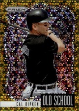 2021 Panini Prizm #OS-9 Cal Ripken Old School Gold Donut Circles Prizm #/10