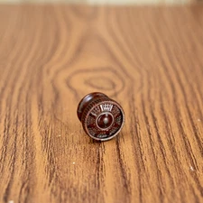 Vintage EMERSON Radio Knob Bakelite 1930s Brown Deco 1/4" Opening / Set Screw