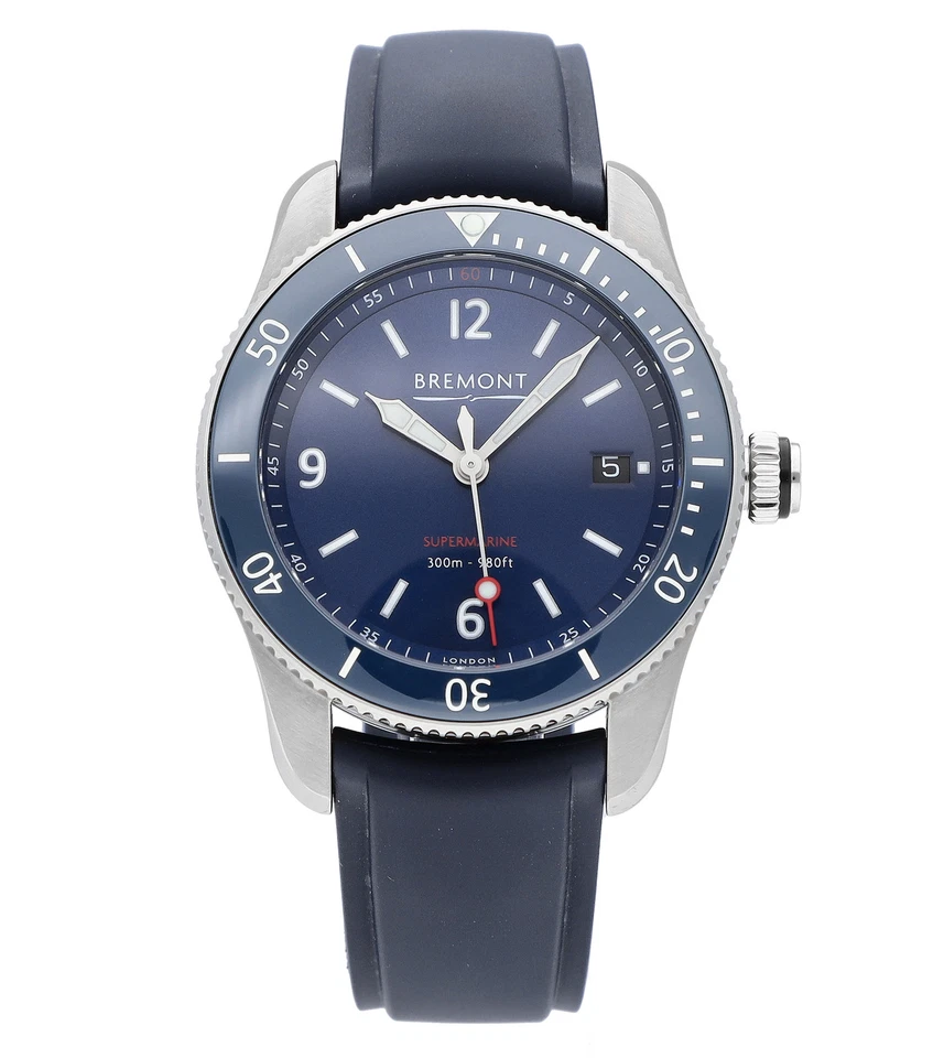 Reloj automático para hombre Bremont Supermarine S300 esfera azul 40 mm S300-BL-R-S