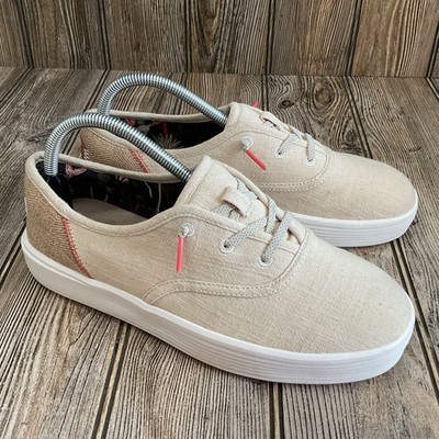 Hey Dude Shoes Men\'s Conway Craft Tan Linen‎ White Sneakers Slip On Loafer 10 M Hey Dude Women main image 2
