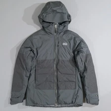 REI Co-Op Stormhenge 850 Down Hybrid Puffer Jacket Women's Sz XS Black Pit Zips