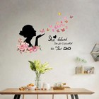 Girl Butterfly Wall Sticker Inspirational Peel and Stick Fashion Wallpaper Wall