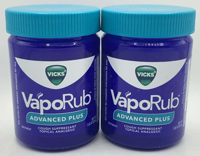 2PK Vicks VapoRub Advance Plus ~ 2.82 OZ Each ~ EXP 7/26 ~ FAST SHIP ~ UNUSED