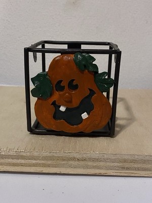Anchor Hocking Halloween Pumpkin Candle Holder 