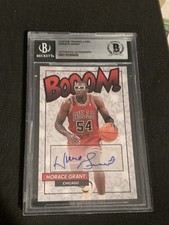 Horace Grant Custom Card on Card Auto Beckett Authentic Chicago Bulls HOF