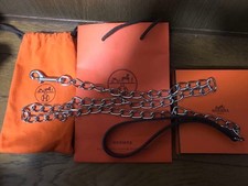 Chaîne de laisse Hermès pour chien x chaîne en cuir longueur 107 cm longueur ...