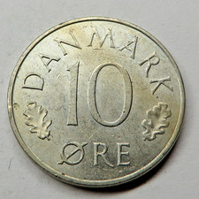 Denmark 10 Ore 1982(h) R; B Copper-Nickel KM#860.3 aUNC