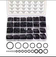 KIT SET 990 PEZZI GUARNIZIONI O-RING VARIE MISURE GOMMA ANELLI TERMOIDRAULICA