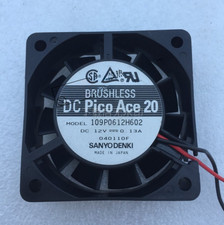 Sanyo 109P0612H602 DC12V 0.13A 6cm 6020 2-wire cooling fan