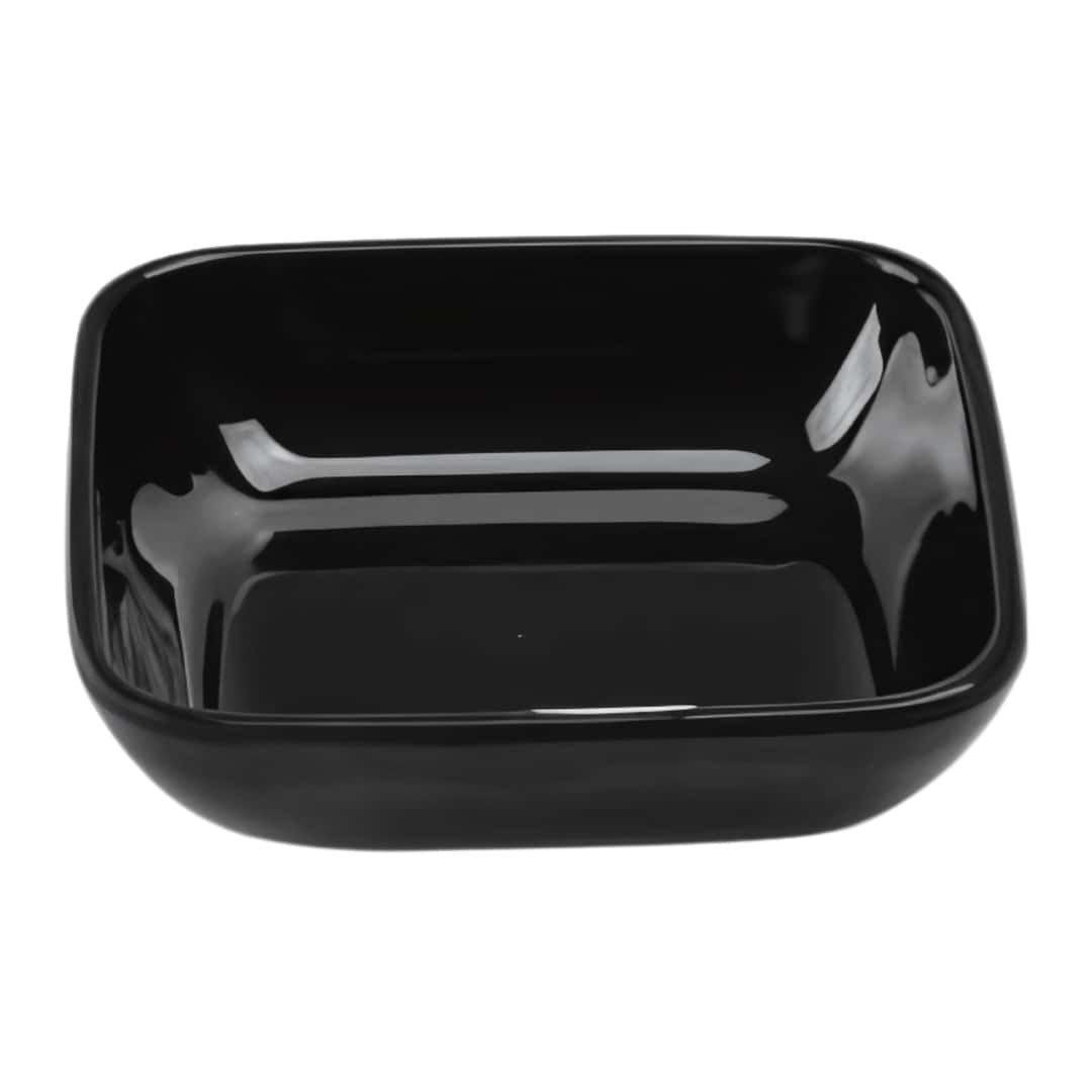 Black Square Melamine Appetizer Cup 10X10 Cm | Olive Antipasto