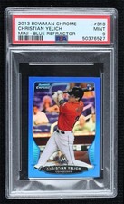 2013 Bowman Chrome Minis Blue Refractor 22/99 Christian Yelich PSA 9 Rookie RC