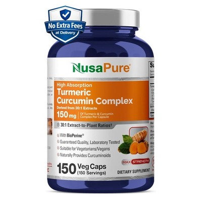 High Absorption Turmeric Curcumin Complex 150 mg | Extract (30:1) | 150 Capsules