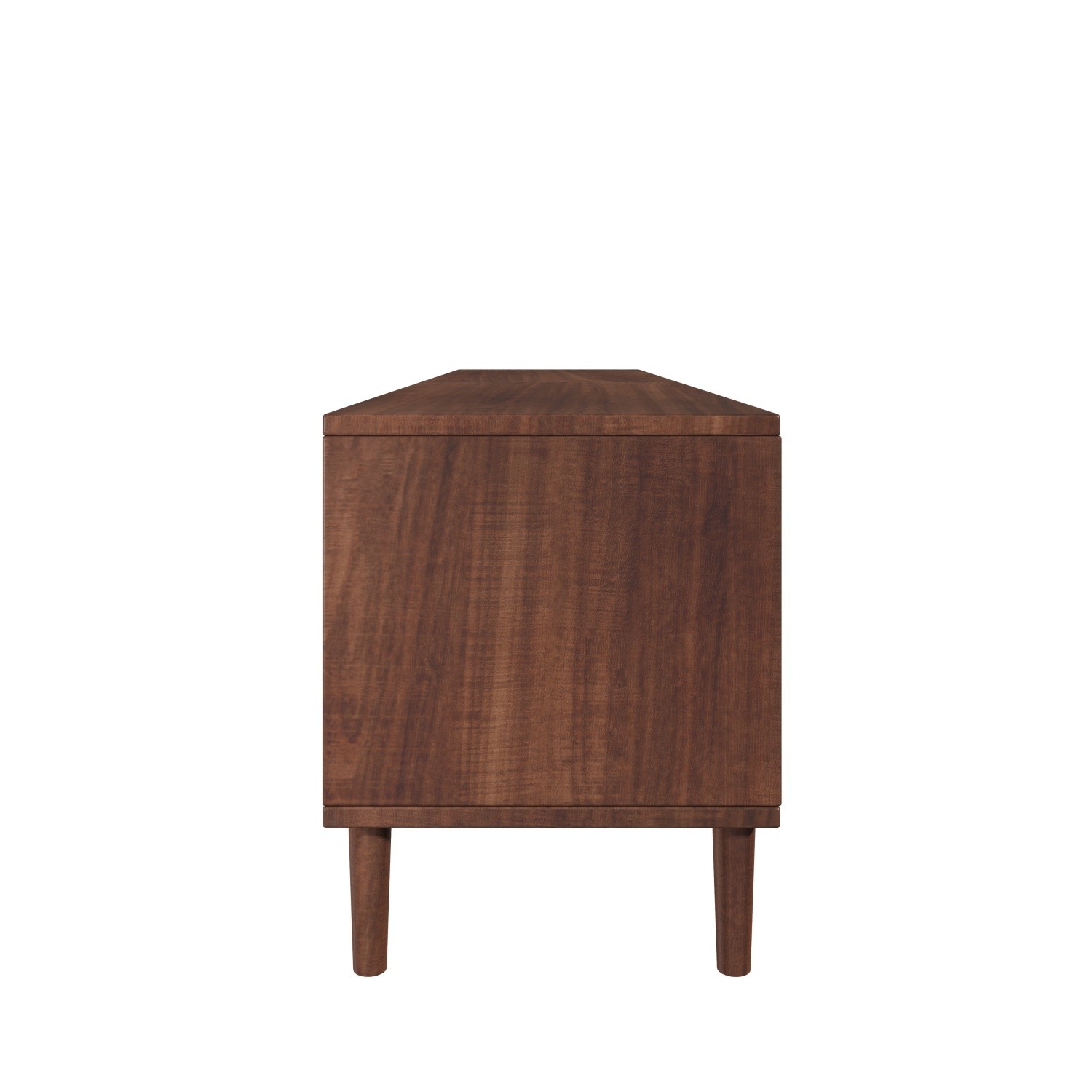 Modern TV Stand Media Console with Rattan Doors and 4 Drawers for TVs up to 85"