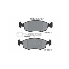 TEXTAR 2542901 Bremsbeläge Vorne für Fiat Punto 500
