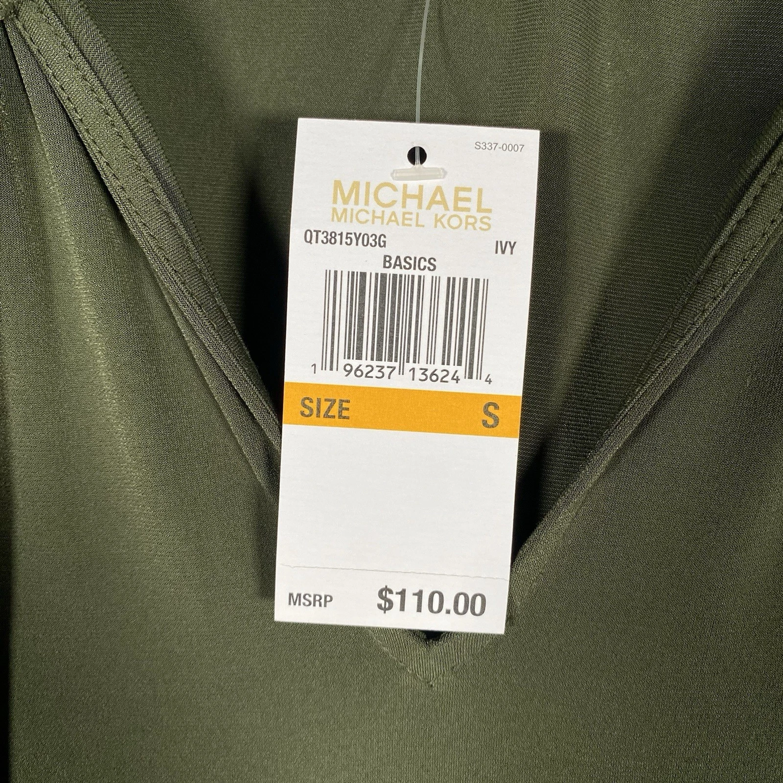Abito Michael Kors Cambio S Increspato Manica Svolazzante Jersey Elasticizzato Viaggio Estate