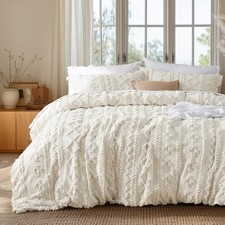 Boho Duvet Abstract Queen 90" x 90" 01 - Beige - Elegant No Comforter